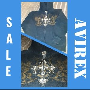🏷️2for$7 Avirex full zip hoodie sweater